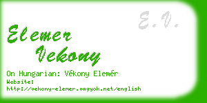 elemer vekony business card